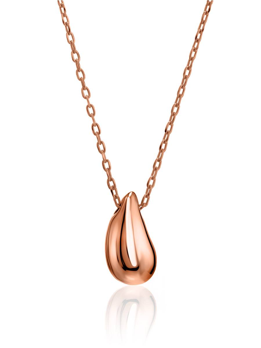 rose gold plated silver necklace