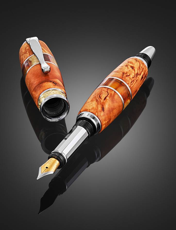 Tulip Poplar Wood Fountain Pen - Monticello Shop