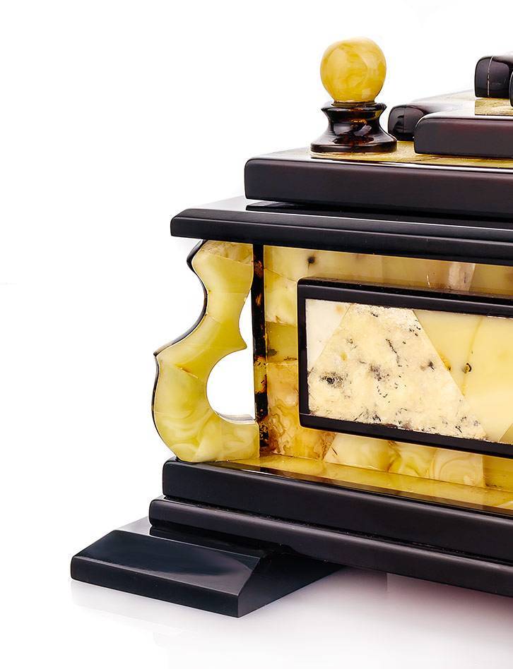 Multicolor Amber Jewelry Box