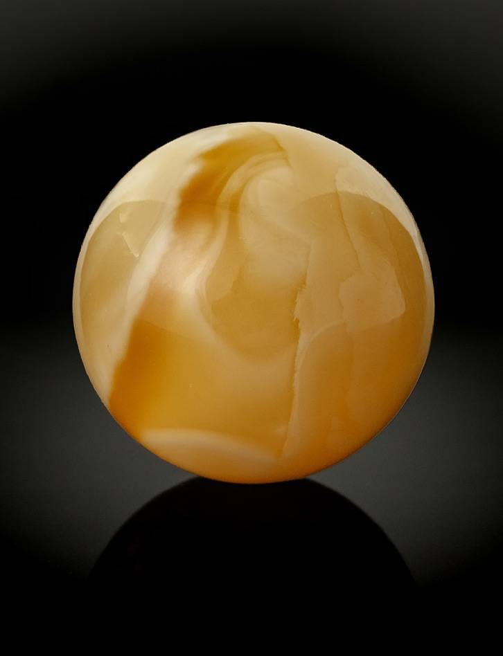 Cloudy Amber Ball Shaped Stone, image , picture 2