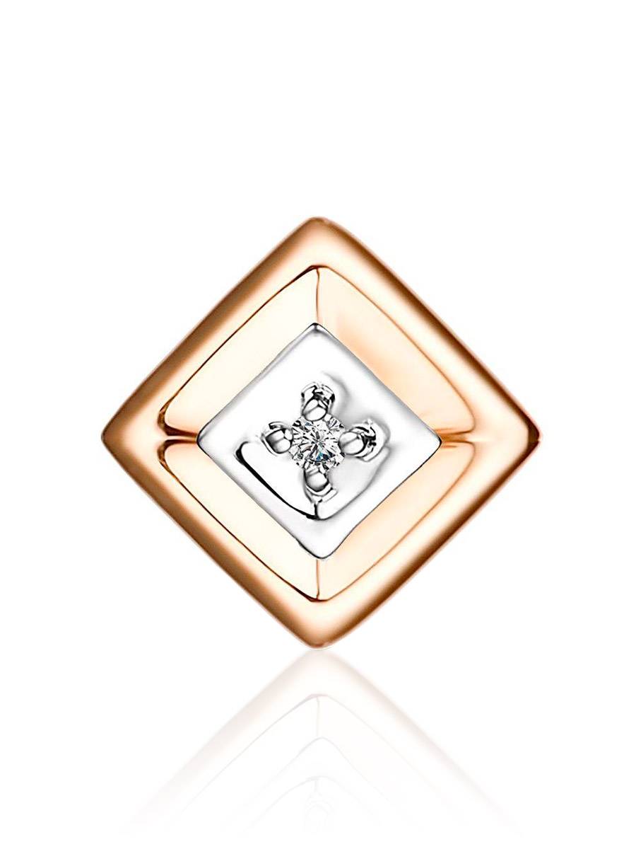 Simplistic Gold Diamond Pendant, image 