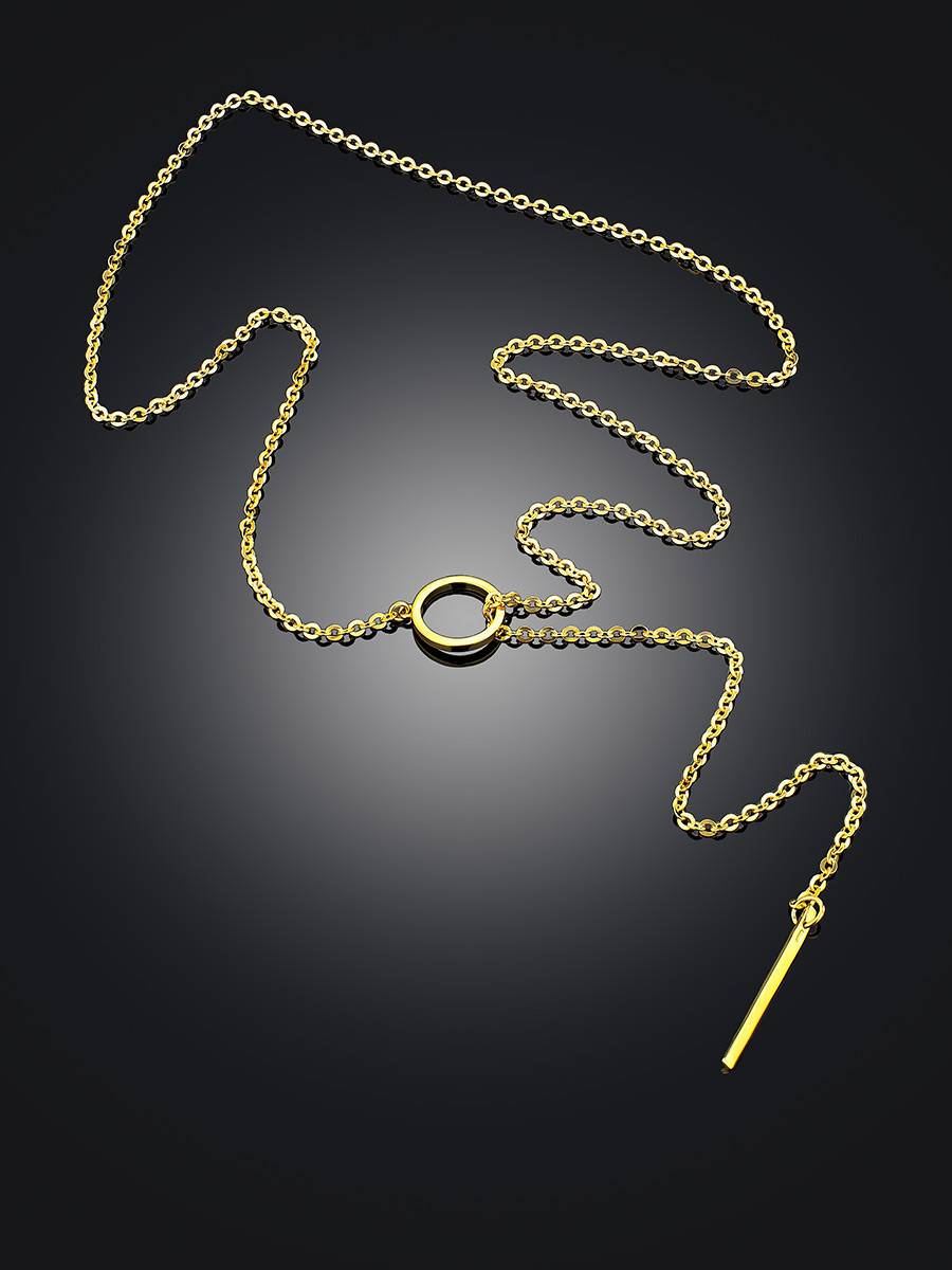 Gold Plated Silver Tie Necklace The ICONIC, image , picture 2