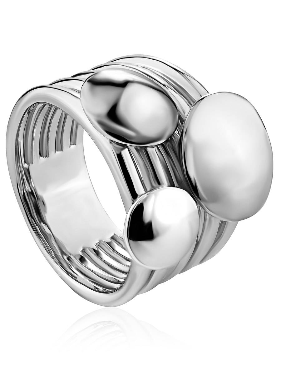 Chunky Silver Band Ring The ICONIC, Ring Size: 8 / 18, image 