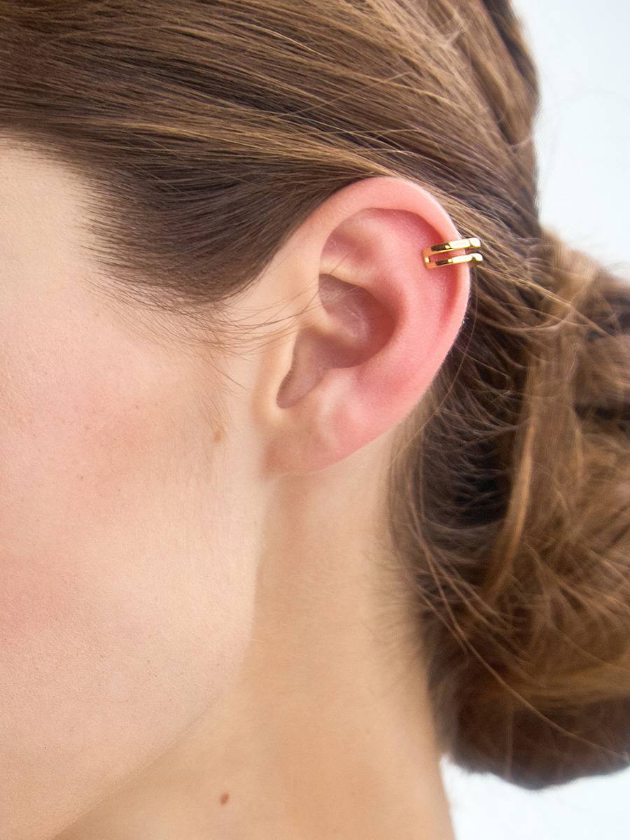 Double Line Gilded Silver Ear Cuff The ICONIC, image , picture 3