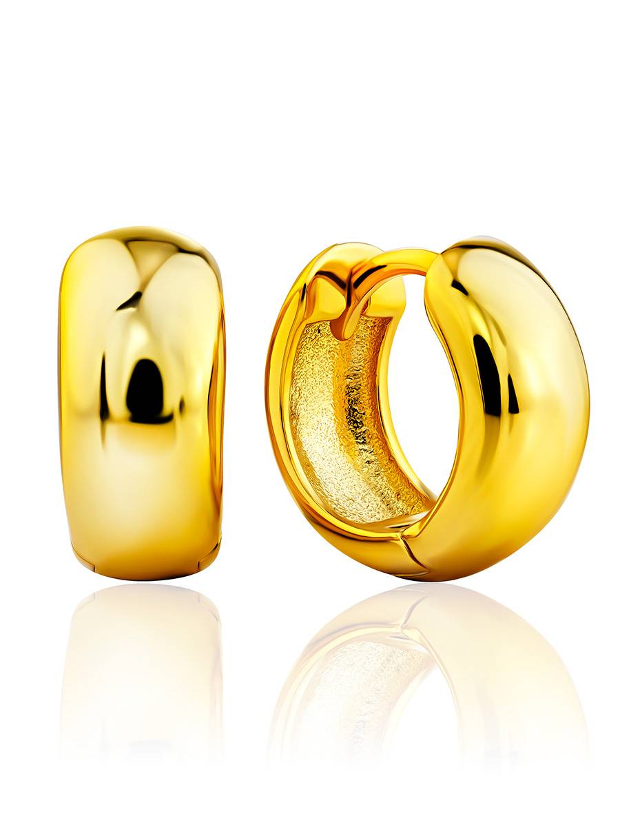 Chunky Gilded Silver Hoop Earrings The ICONIC, image 