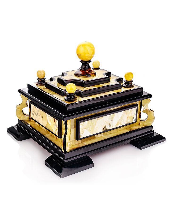 Multicolor Amber Jewelry Box