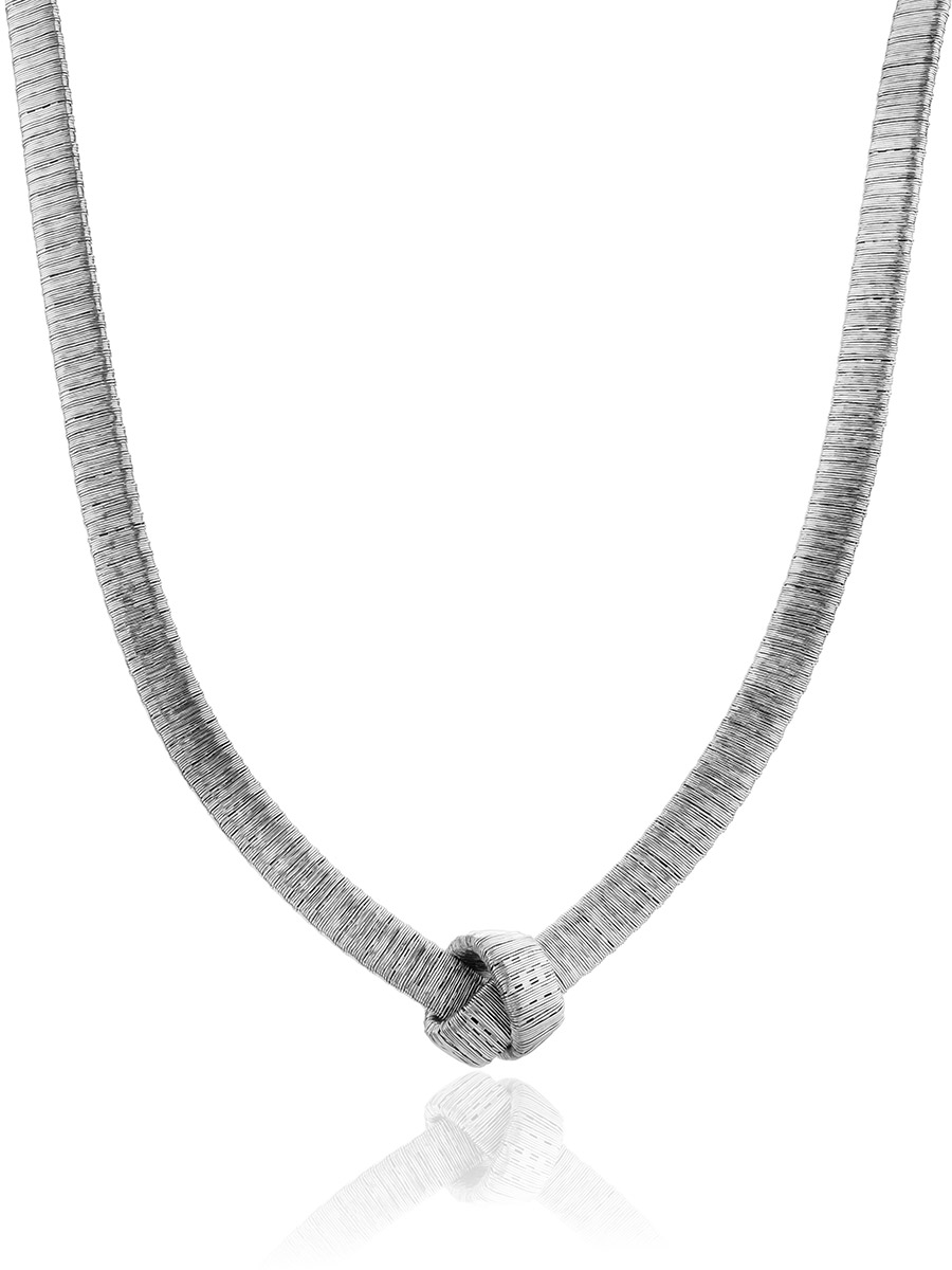Knot Design Silver Necklace The Silk, image 