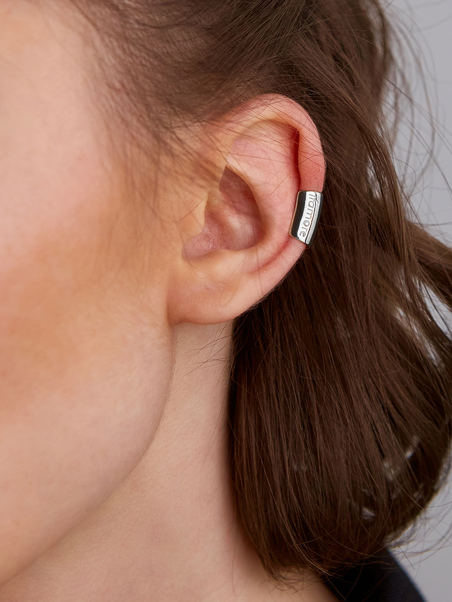 Trendy Glossy Silver Ear Cuff The ICONIC, image , picture 6
