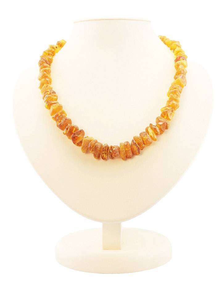 raw cut gold beaded necklace