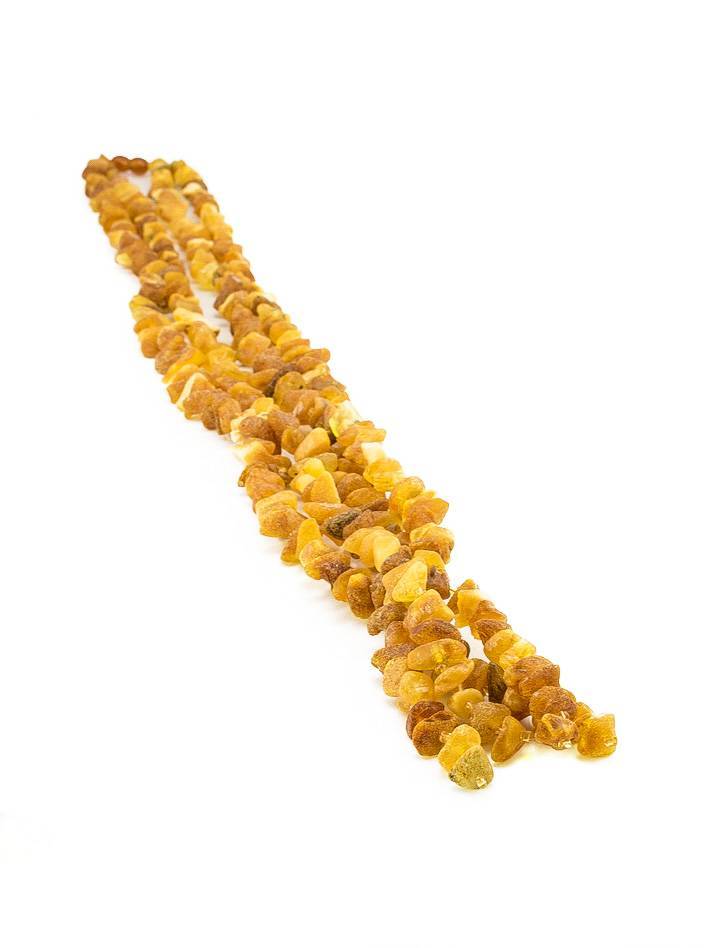Raw Amber Beaded Necklace With Dangles, image , picture 3