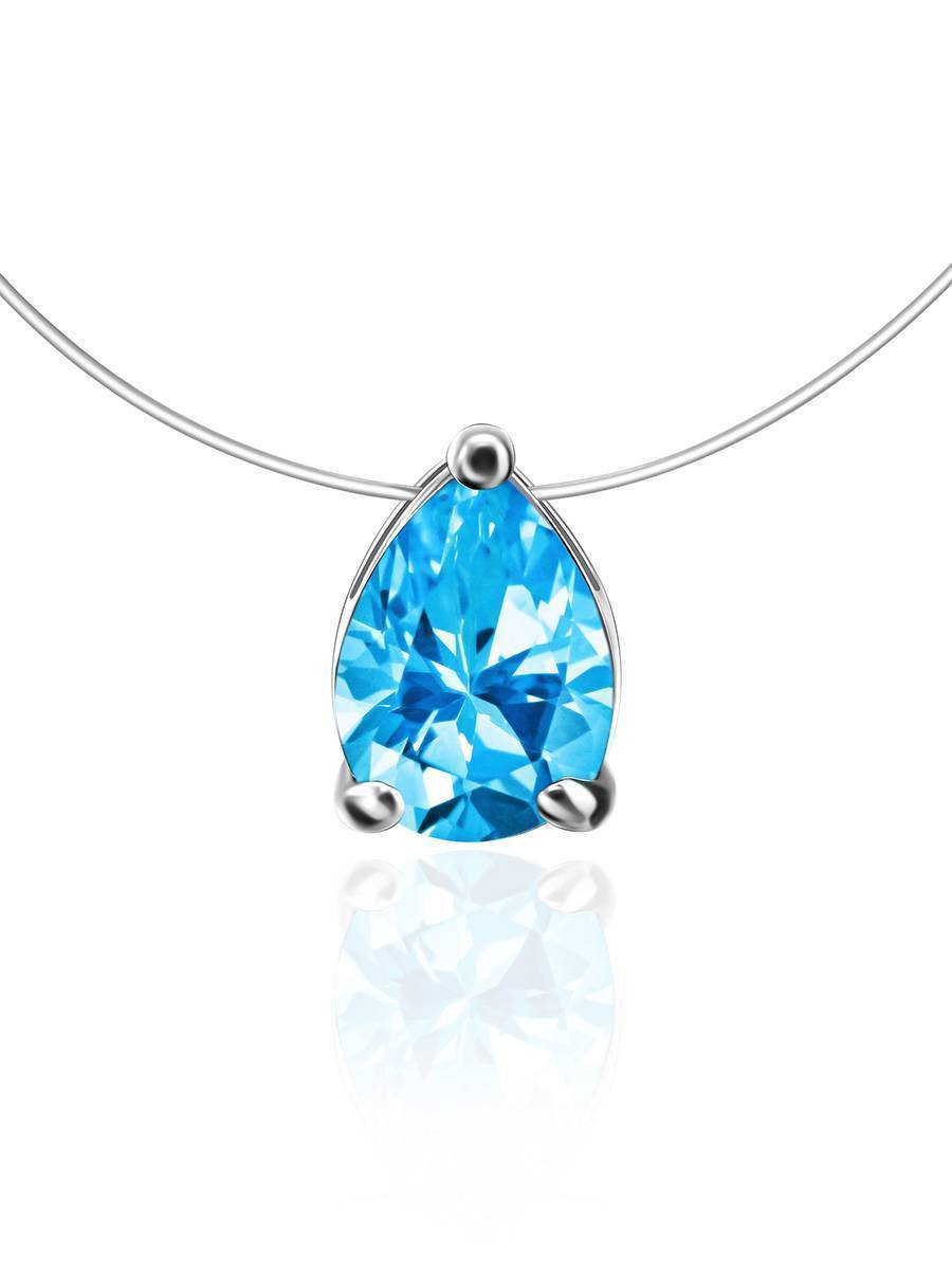 Soft blue triangle pendant