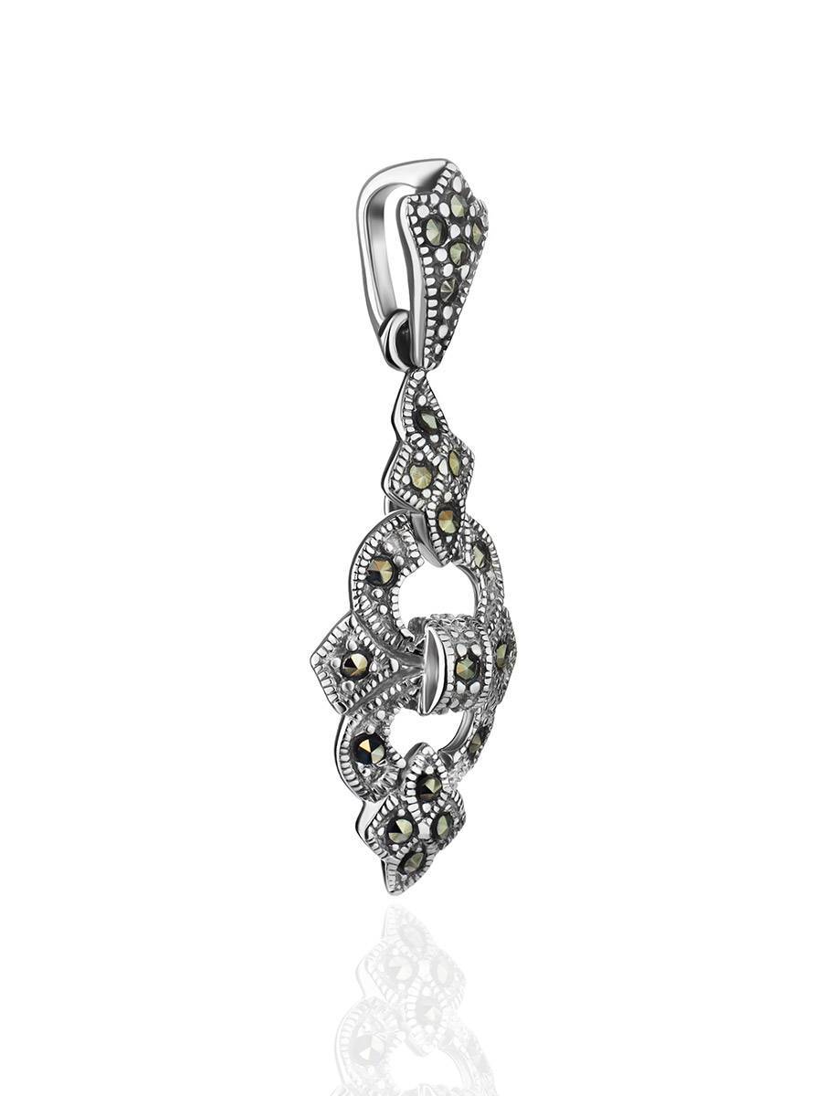 Sterling Silver Pendant With Bright Marcasites The Lace, image , picture 3