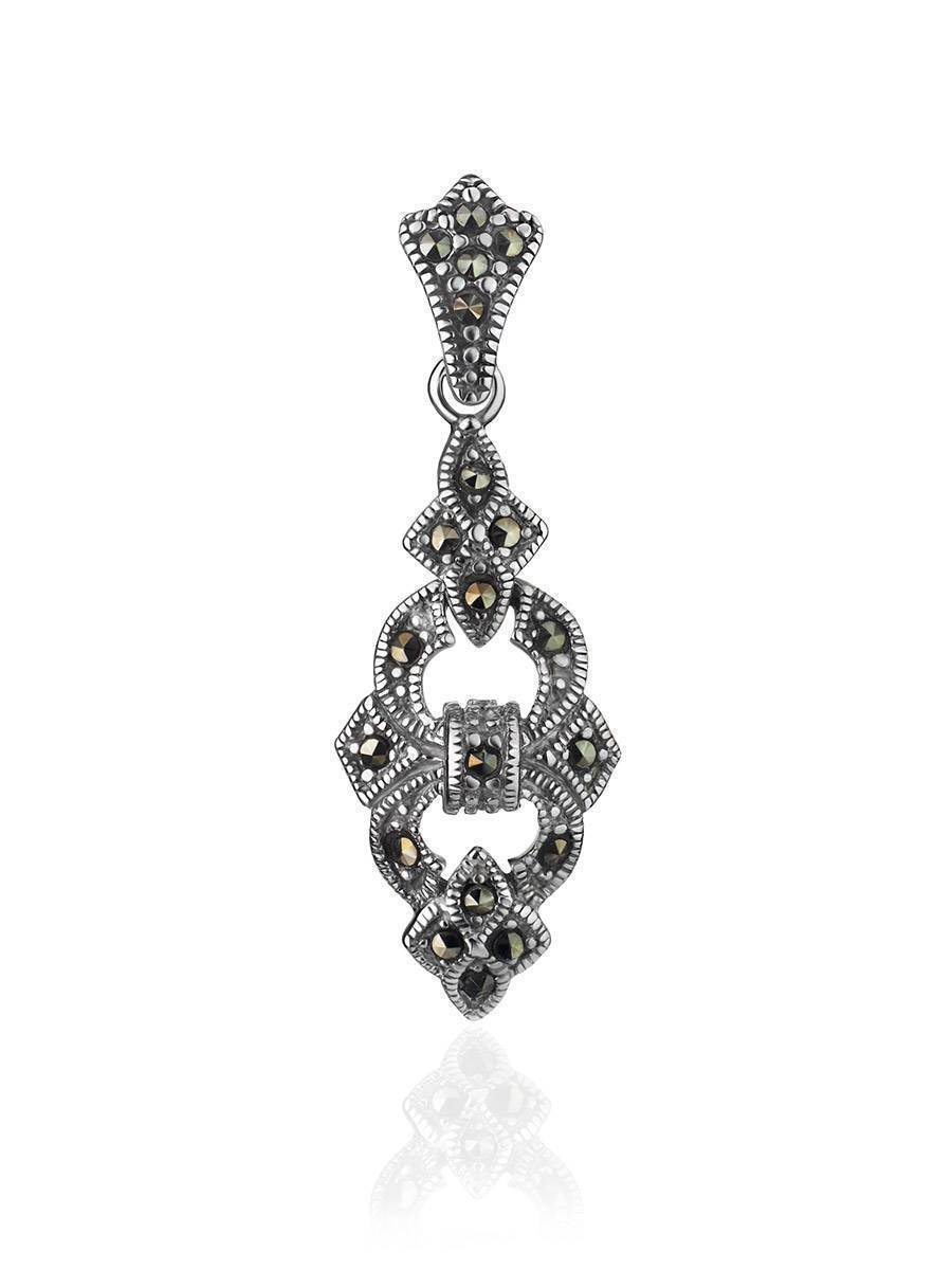 Sterling Silver Pendant With Bright Marcasites The Lace, image 