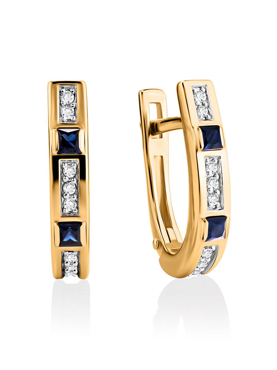 channel set sapphire earrings