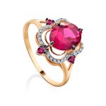 Gorgeous Gold Diamond Ruby Ring, Ring Size: 9.5 / 19.5, image 