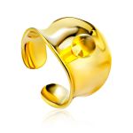 Chunky Gilded Silver Amber Ring The Palazzo, Ring Size: Adjustable, image 