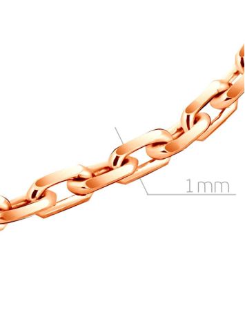Gold Plated Silver Cable Chain 55 cm, Length: 45, image , picture 2