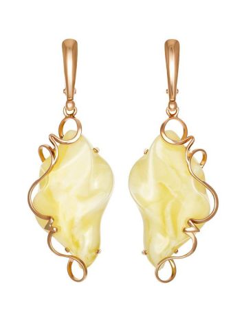 Fabulous Handcrafted Golden Dangles With Amber The Rialto, image 