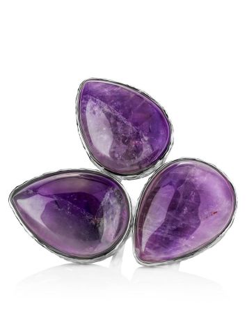 Purple Multi Stone Cluster Cocktail Ring The Bella Terra, Ring Size: 9 / 19, image , picture 3