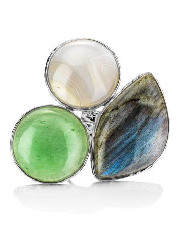 Statement Multi Stone Cocktail Ring The Bella Terra, Ring Size: 8.5 / 18.5, image , picture 3