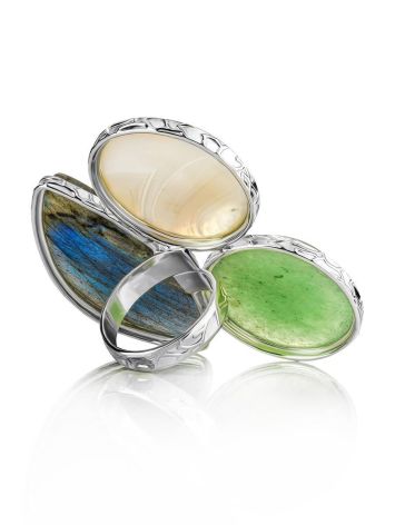 Statement Multi Stone Cocktail Ring The Bella Terra, Ring Size: 8.5 / 18.5, image , picture 5