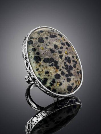 Stunning Speckled Stone Cocktail Ring The Bella Terra, Ring Size: 8 / 18, image , picture 2