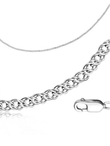 Silver Chain, Length: 40, image 
