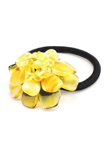 Amber Flower Hair Tie, image , picture 3