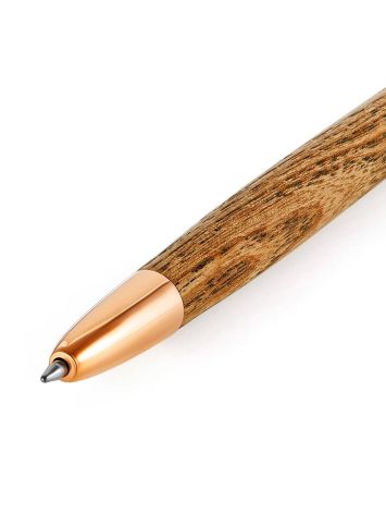 Handcrafted Oak Wood Pen With Natural Amber, image , picture 3