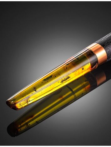 Exclusive Wooden Pen With Lemon Amber And Insect Inclusion, image , picture 2