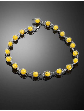 Honey Amber Necklace In Sterling Silver The Algeria, image , picture 2