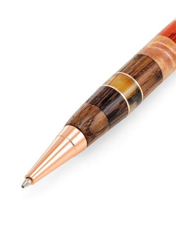 Handcrafted Wooden Pen With Honey Amber The Indonesia, image , picture 4