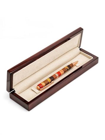 Handcrafted Wooden Pen With Honey Amber The Indonesia, image , picture 7