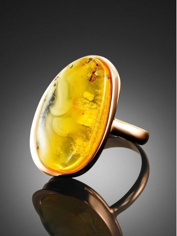 Luminous Amber Cocktail Ring The Lagoon, Ring Size: 8.5 / 18.5, image , picture 2