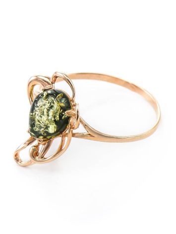 Romantic Amber Ring In Gold-Plated Silver The Daisy, Ring Size: 5.5 / 16, image , picture 5