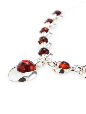 Cognac Amber Necklace In Sterling Silver The Orion, image , picture 4