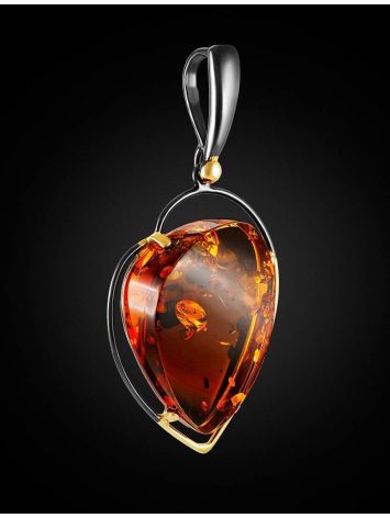 Bright Handcrafted Amber Pendant In Gold-Plated Silver The Rialto, image , picture 3