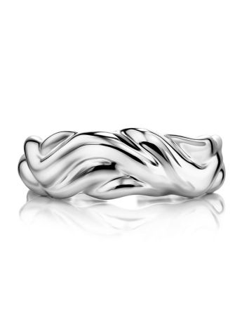 Sterling Silver Abstract Molten Ring Liquid The Liquid, Ring Size: Adjustable, image , picture 3
