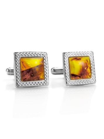 Amber Cufflinks And Tie Bar Set, image , picture 3