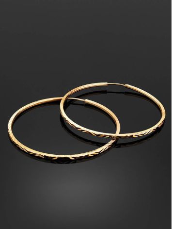 Stylish Golden Hoop Earrings, image , picture 2