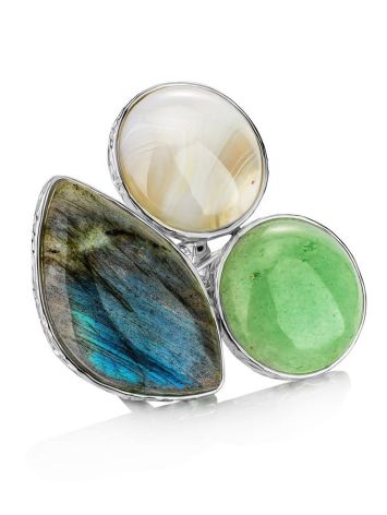 Statement Multi Stone Cocktail Ring The Bella Terra, Ring Size: 8.5 / 18.5, image 