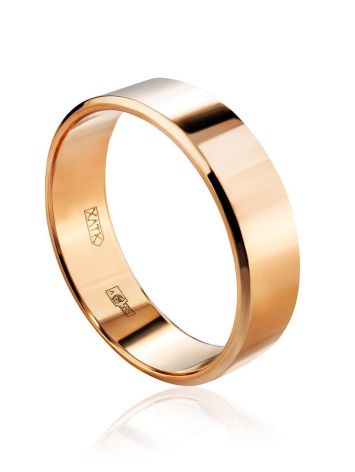 Wide Shank Golden Band Ring, Ring Size: 6 / 16.5, image 