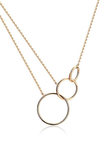 Trendy Geometric Golden Necklace, image 