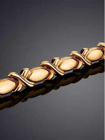 Ultra Feminine Design Golden Link Bracelet, image , picture 2