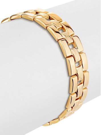 Chunky Golden Link Bracelet, image , picture 3