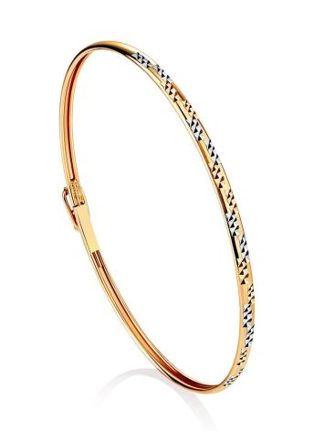 Trendy Golden Bangle Bracelet, image 