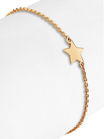 Golden Chain Bracelet With Tiny Stars, image , picture 3