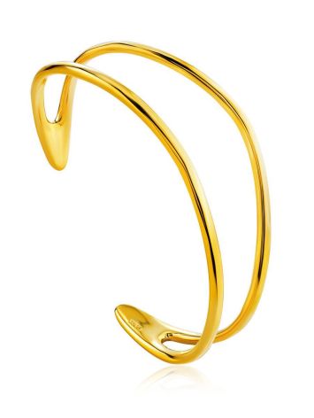 Chic Gold Plated Silver Cuff Bracelet The ICONIC, image 
