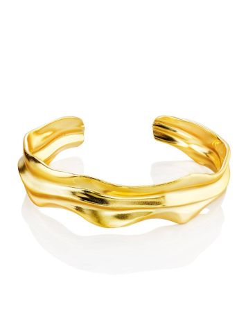 Chic Gold Plated Silver Cuff Bracelet The Liquid, image , picture 3