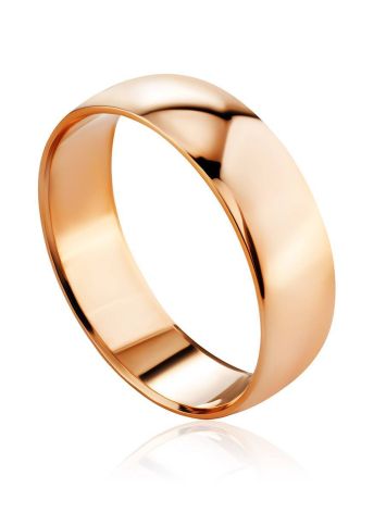 Wide Shank Golden Ring Without Stones, Ring Size: 6 / 16.5, image 